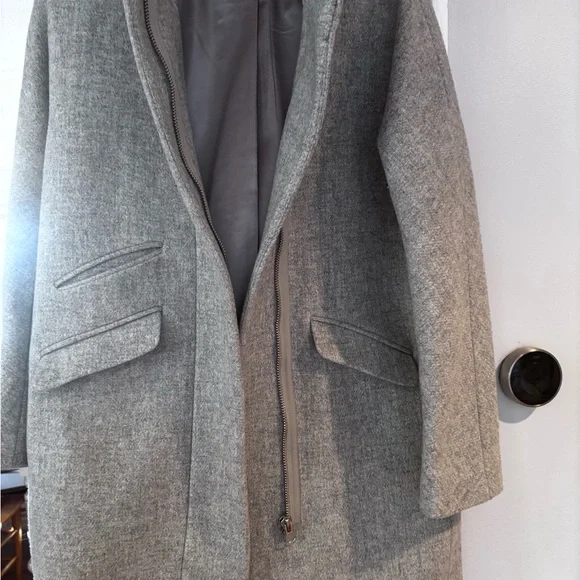 J. Crew Gray Italian Stadium Cloth Coat - Picture 4 of 5